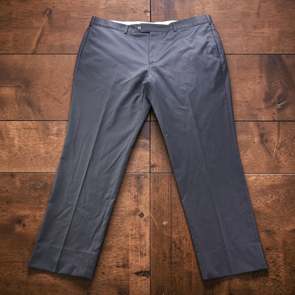 Brooks Brothers Regent Fit Mens Navy Blue Wool Dress Pants 42x30 Flat Front